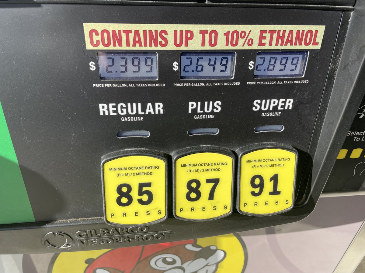 I sure hope Trump does something about these Biden gas prices. I had to pay a whopping $2.39 a gallon yesterday!