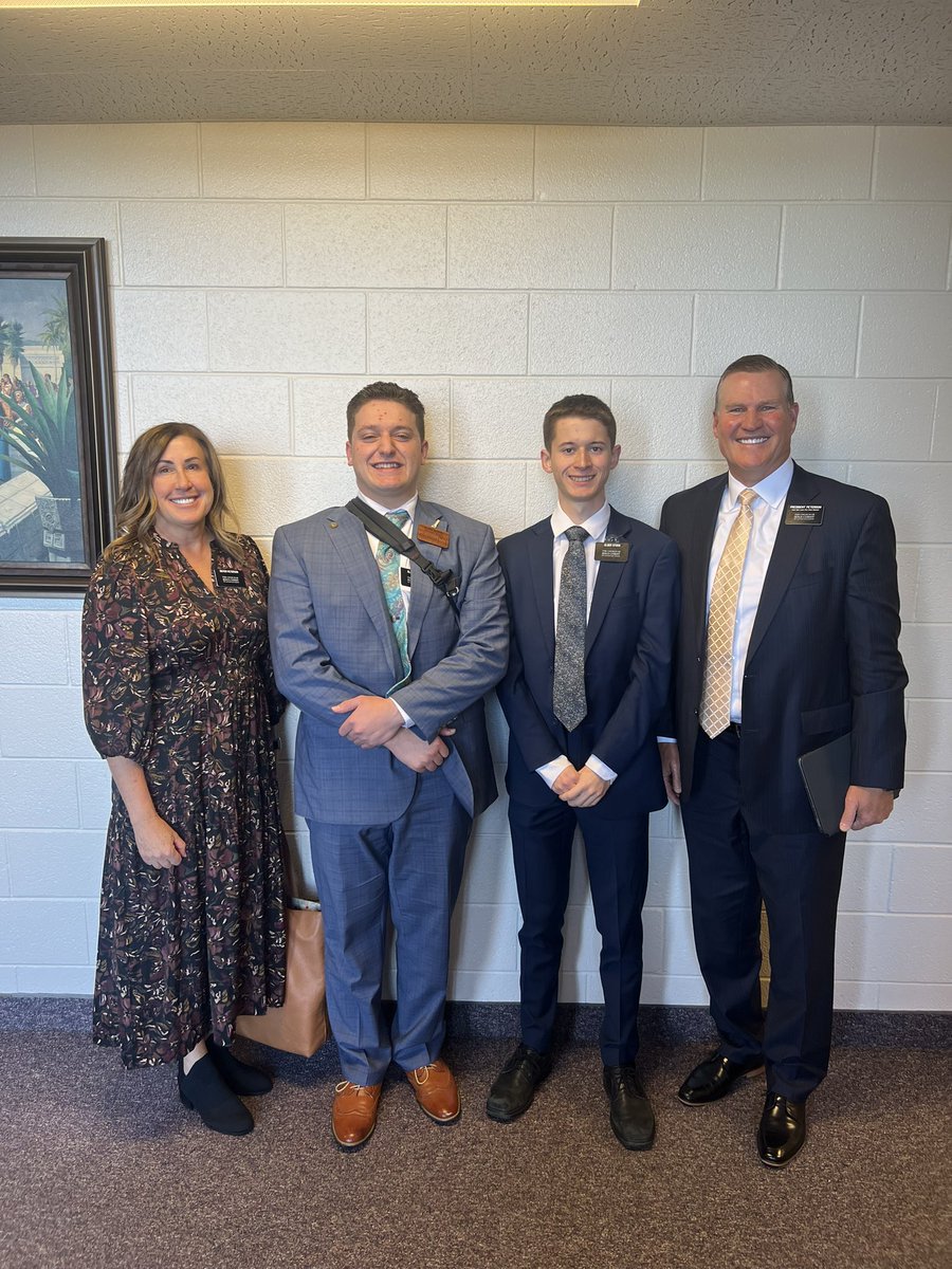 Each time we attend a stake conference, President and Sister Watson <a href="/DWSonic/">David Watson</a> ask us to take a picture with the Elders and Sisters so they can share the mission experience with parents and family.  This is Elder Stock and Elder Barney who are serving in the Utah Tooele South