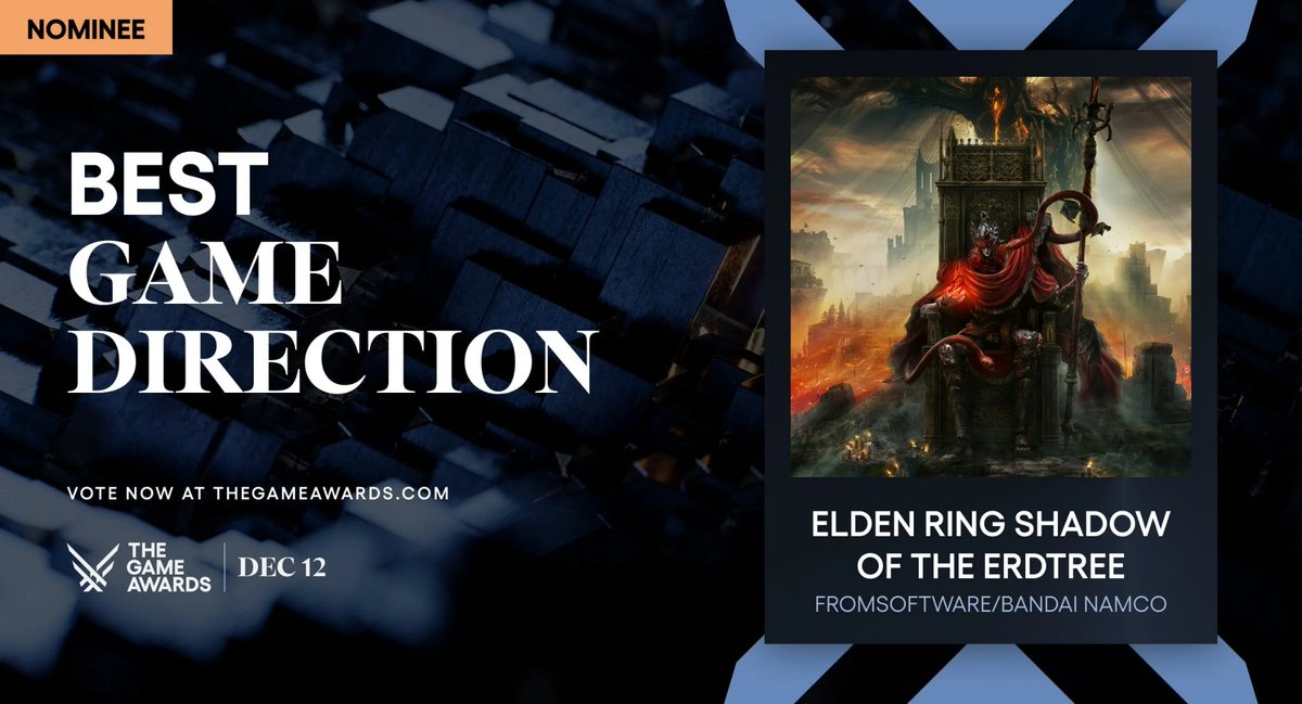 Horo221's tweet photo. Votos de los #Goty ✅
Game Of The Year :
° #ShadowoftheErdTree
Best Game Direction :
° #ShadowoftheErdTree
Best RPG :
° #ShadowoftheErdTree
Best VR Game :
° #BatmanVR https://t.co/0YYnUcwTYn