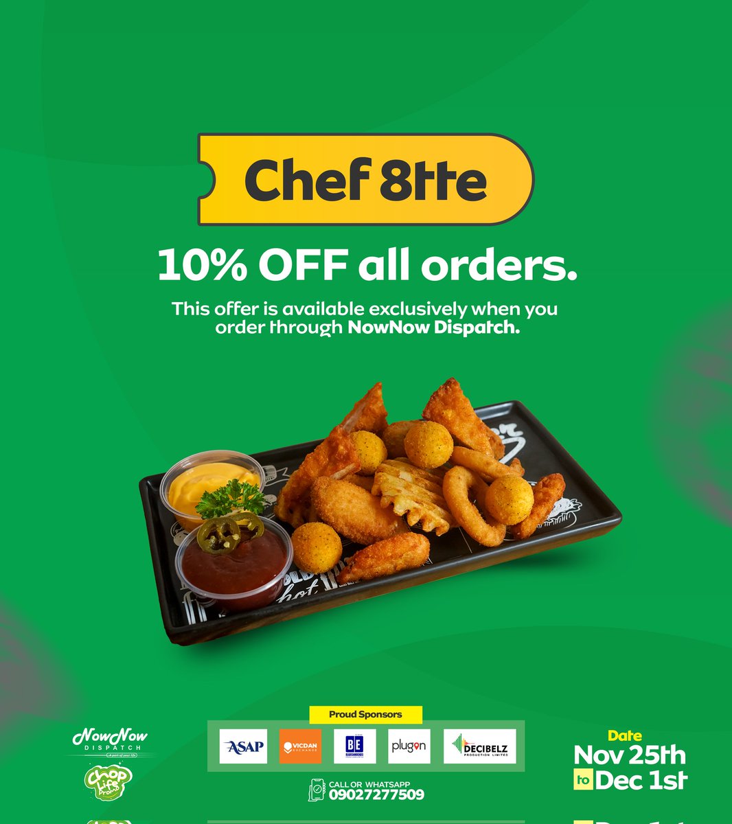 nownowdispatch's tweet photo. Chop life gengπ
Your favourite vendors are part of our promo π₯³
you wouldn't want to miss out!
Tag who you know!
#nownowdispatch https://t.co/VyTg4QCjR8