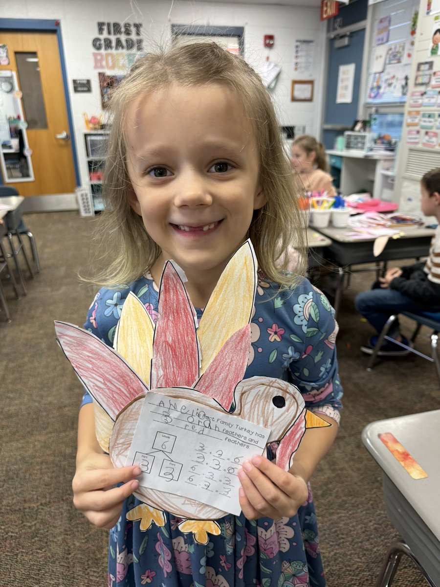 dclingingsmith1's tweet photo. Fact family turkeys ๐ฆ #fabulousfirsties #factfamilies #mathcraft @VV_Voyagers https://t.co/cnU6IVQKRO