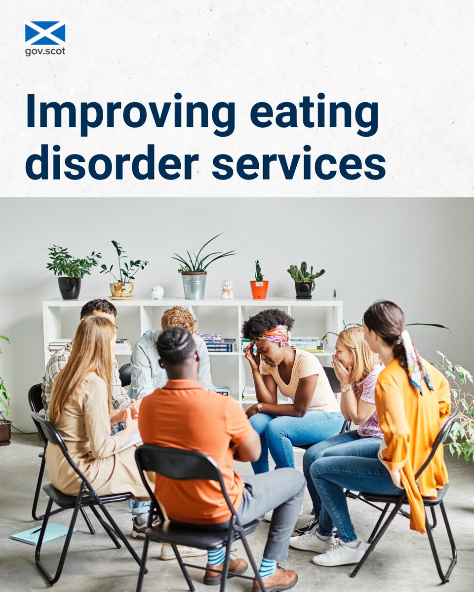 📣@ScotGov is supporting NHS and local services to improve eating disorder services.

We published new guidance to help services deliver a consistent and high quality of care and treatment to people regardless of what stage they are at in their recovery➡️bit.ly/ED_Specificati…