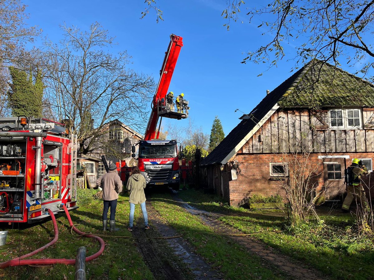 Schoorsteenbrand aan de Muldersweg in Ruurlo