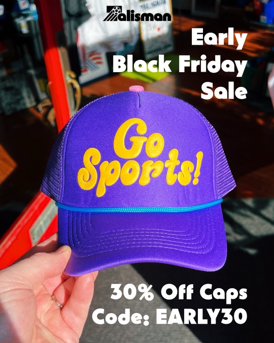 VIP SALE ALERT: Get early access to our Black Friday Sale! Shop 30% OFF CAPS NOW! 
Use code: EARLY30 at checkout: talismancaps.com/collections/ca…

*excludes vintage, includes everything else😀