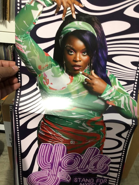 FervorCoulee's tweet photo. #VinylArt #MusicChallenge No subtlety required or desired. An explosive album cover, a nifty poster, and neon pink vinyl. Love @iamyola https://t.co/bkzKDoV5sa