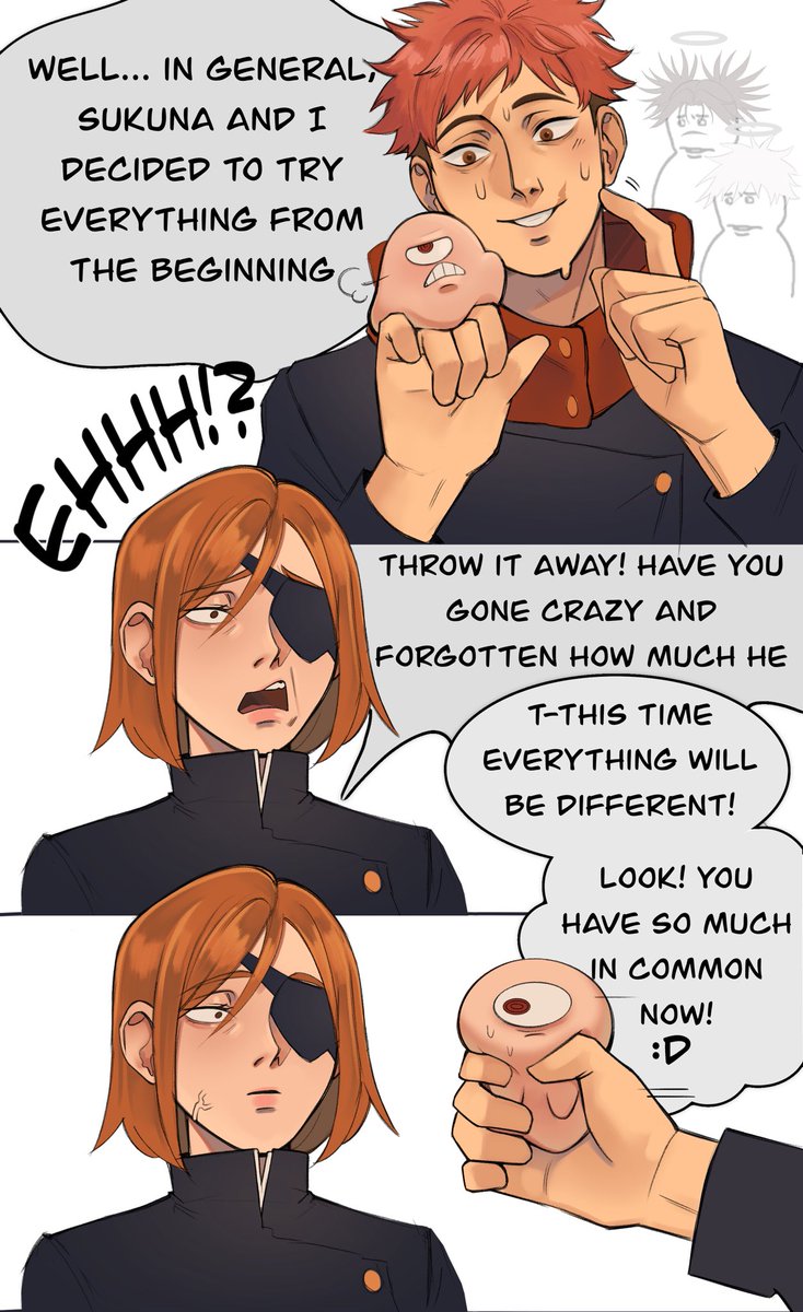 the old idea of ​​what if Sukuna agreed to stay with Yuuji at the end
#jjk