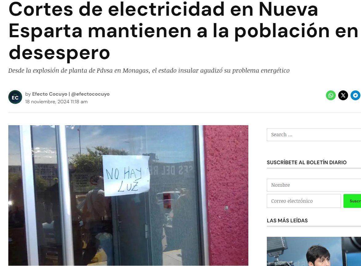 jcfranco35's tweet photo. Venezuela se apaga

La isla de Margarita #SinLuz, se enfrenta a una crisis eléctrica sin precedentes

Bueno recordar al tirano 💩Nicolás Maduro cuando ofreció invertir en electricidad, pero para Brasil

💩Potro
💩Delcy Rodríguez
💩Tarek William Saab https://t.co/m306LehAya