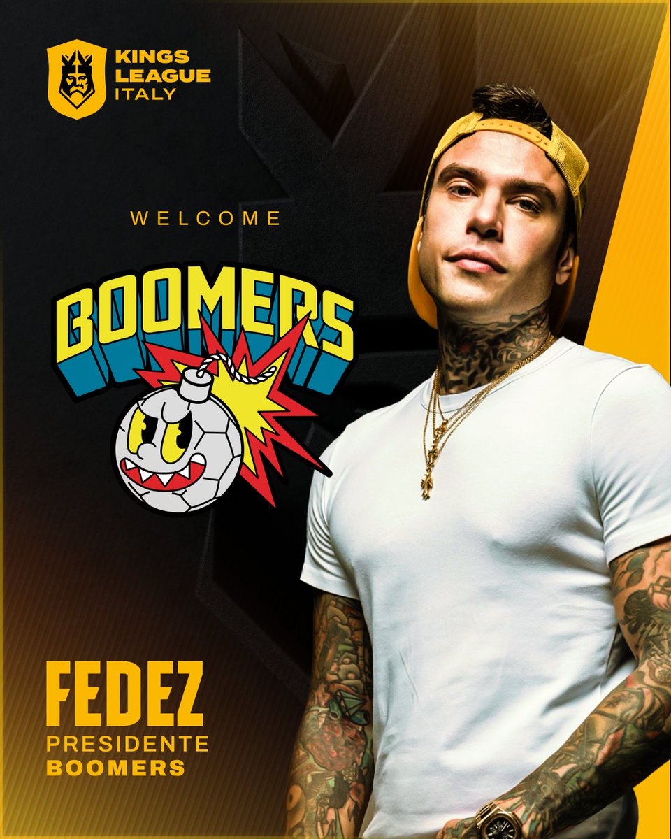 Benvenuto <a href="/Fedez/">Fedez</a>! Presidente di Boomers. 👑