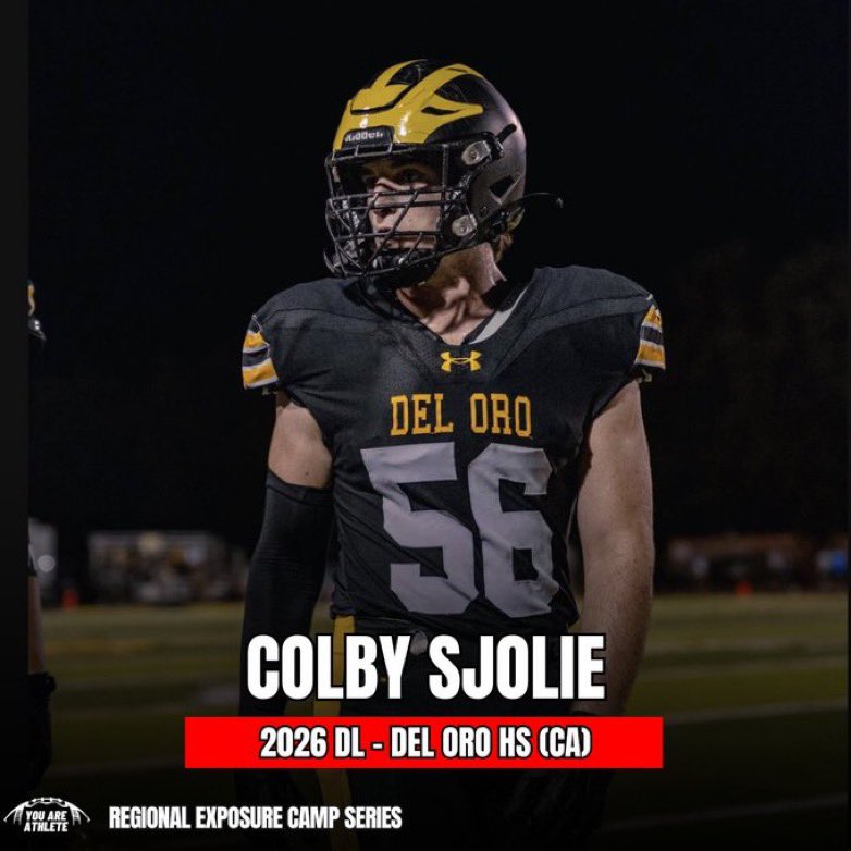 Colby Sjolie (@colbysjolie) on Twitter photo Very happy to be invited to the <a href="/youareathlete/">You Are Athlete</a> regional exposure camp series.
#RoadToHouston @shockdoctor @roadtohouston <a href="/delorofootball/">Del Oro Football</a> <a href="/JoshParry49/">Josh Parry</a> Very happy to be invited to the <a href="/youareathlete/">You Are Athlete</a> regional exposure camp series.
#RoadToHouston @shockdoctor @roadtohouston <a href="/delorofootball/">Del Oro Football</a> <a href="/JoshParry49/">Josh Parry</a>