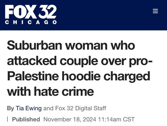 SuppressedNws's tweet photo. ⚡️UPDATE:

Alexandra Szustakiewicz, 64, has been arrested and charged with two counts of hate crime for attacking a couple wearing a Palestine hoodie near Chicago.

Alexandra was also accused of throwing hot coffee on a PREGNANT woman. https://t.co/W2Wu5TLy2H