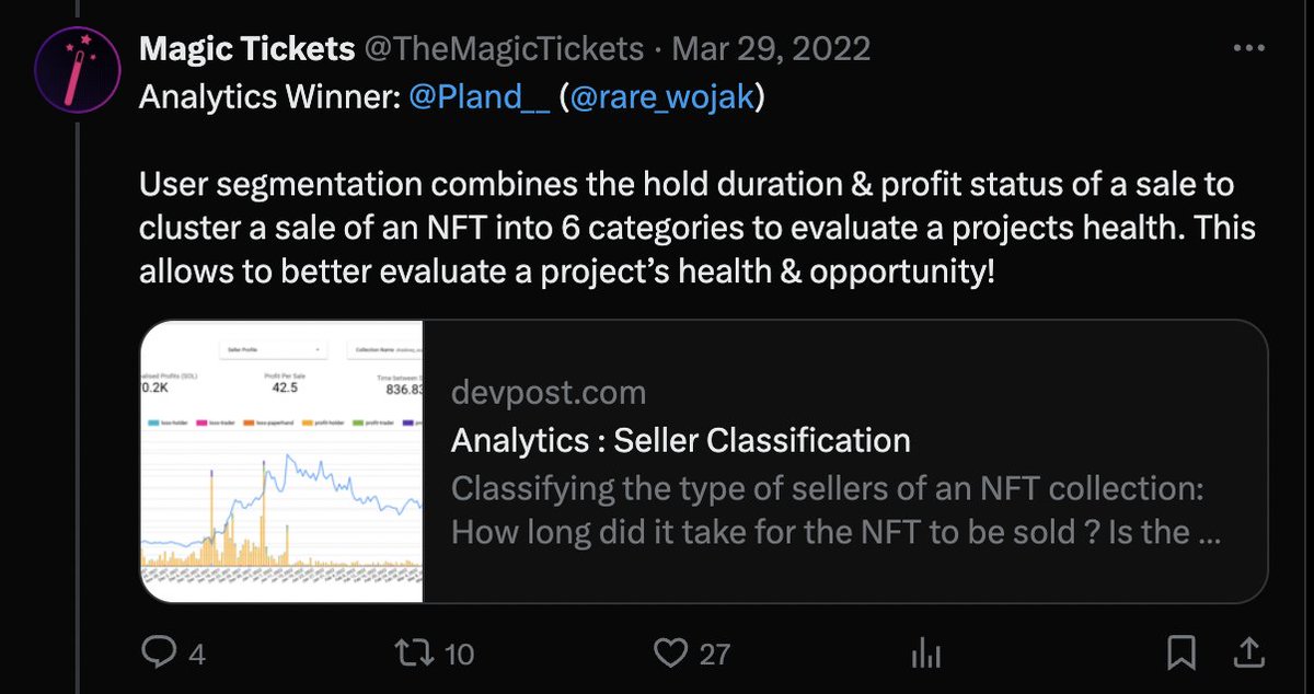 You are not ready for what's coming to memecoin trading on Solana brotatos

This was the previous version of Analysoor for Solana NFTs, I'm doing something even better for SPL trades

Smart money tracking, flow between coins, ai predictive models ...

Sewn