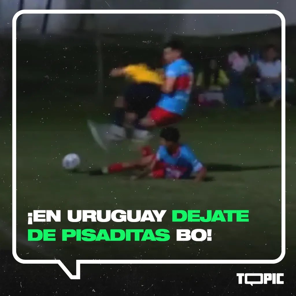 topic_media's tweet image. 🇺🇾 En #Uruguay parece que no corren las pisaditas…

🤬 En el encuentro entre #SanGregorio y #PasoDeLosToros un jugador pisó la pelota con sus pies “a lo brasilero” y se llevó un doble patadún. 

😅 Desde #Topic nos parece que la cosa tiene que ser un poquito más tranqui.