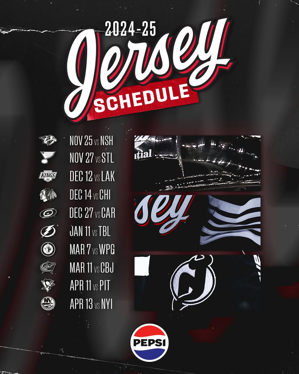 NJDevils's tweet photo. Jersey jerseys coming 🔜

🎟️: https://t.co/IJOFMwbeV0

#NJDevils | @pepsi https://t.co/Os18GGeUAk