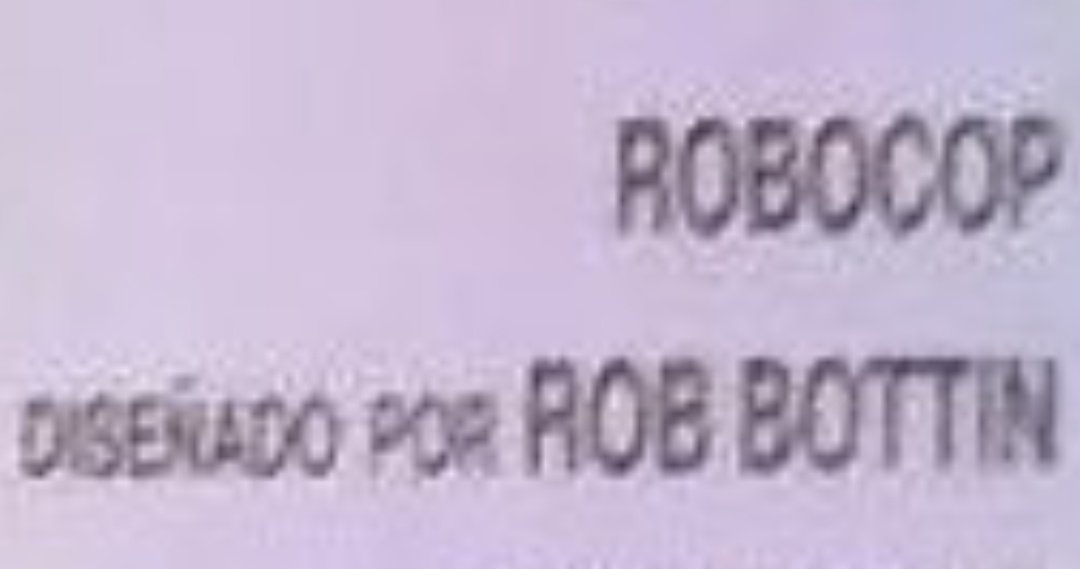 SÍ HOMBRE
CÓMO VA A ESTAR ROBOCOP DISEÑADO POR ROBOTÍN
NO PUC