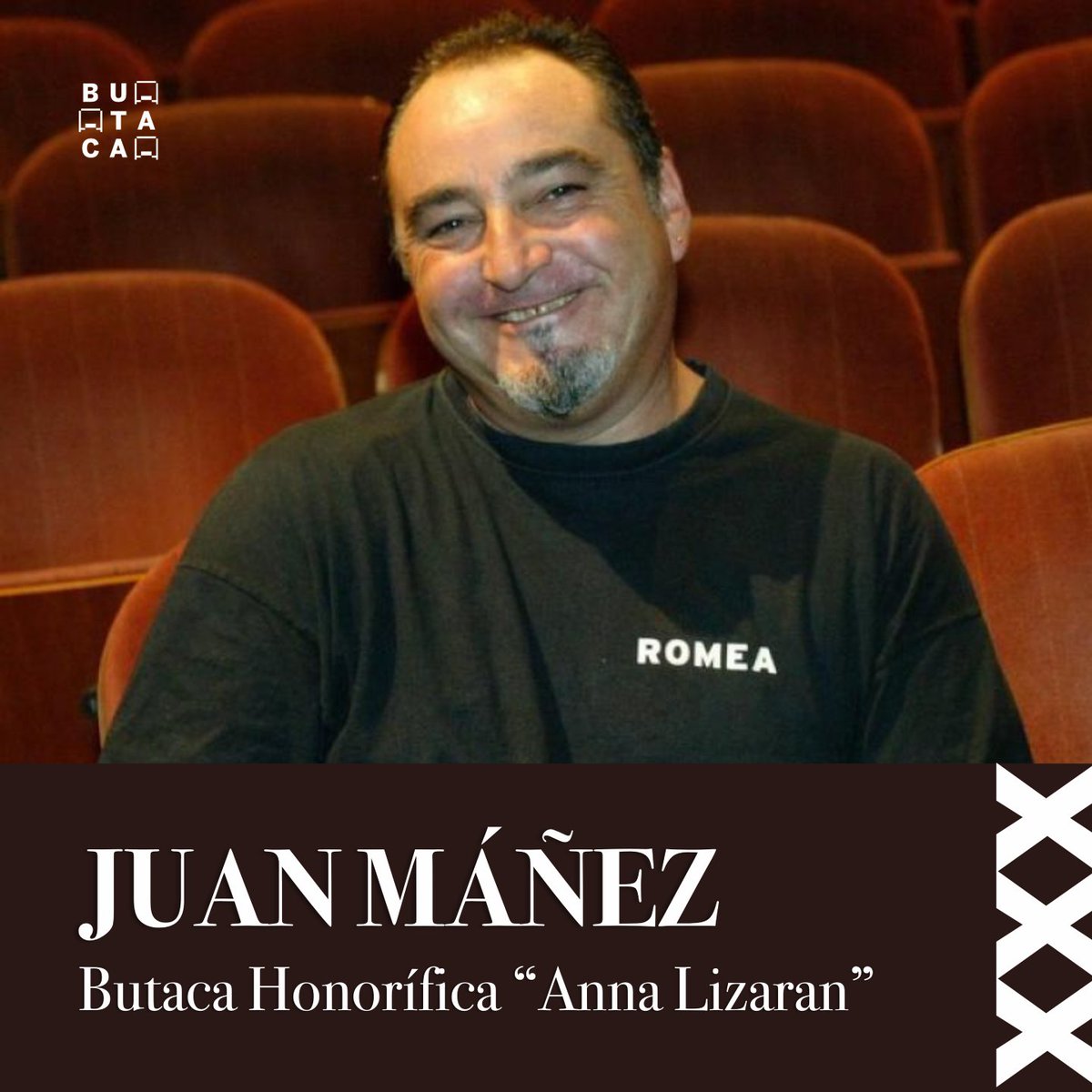 PremisButaca's tweet photo. ⭐️ Com ja vam anunciar fa uns dies, la Butaca Honorífica Anna Lizaran 2024 és per Juan Máñez!

L'històric cap de sala del @Teatre_Romea s'endú aquest merescut reconeixement pels més de 40 anys que ha passat vivint des de dins el món del teatre 🤍👏 https://t.co/QjUK71yMCF