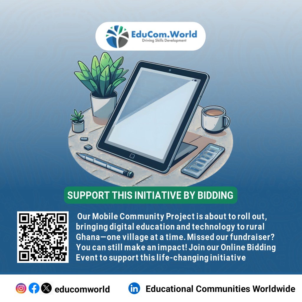 educomworld's tweet photo. *The wait is almost over!* Our Mobile Community Project is about to roll out. You can still join to make an impact! Join our *Online Bidding Event* to support this life-changing initiative. 🌟  🔗 https://t.co/sw4s7sJFWa  #DigitalEducation #EducationForAll #MobileCommunity https://t.co/v3e5o2l2SH