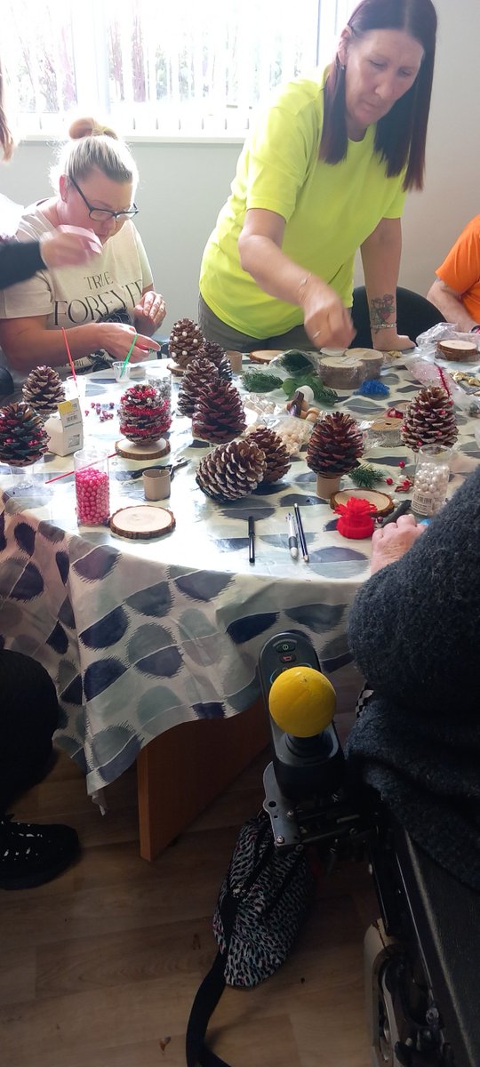Exciting Times, Our service users have started #Christmas crafts with Acorn tree ornaments this week.