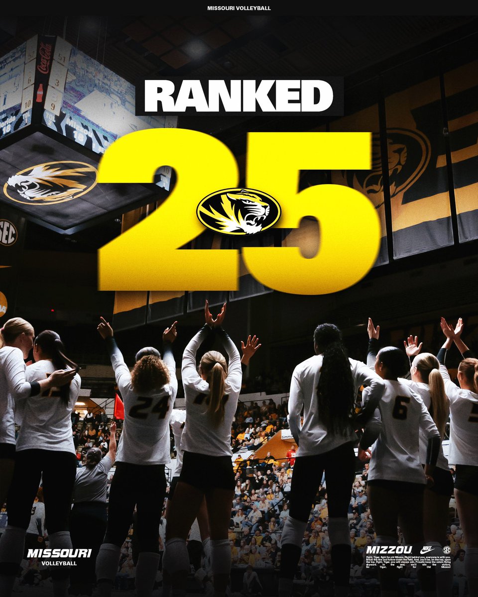 The Tigers are in the poll for a second-straight week!!! 

#MIZ 🐯🏐