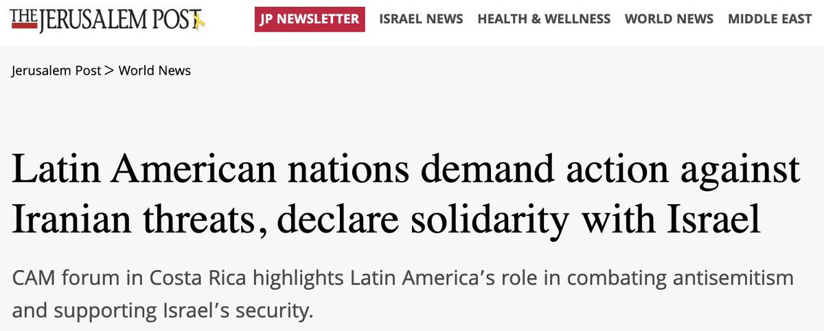BREAKING: In what can only be described as a modern-day miracle, 19 Latin American countries have united in Costa Rica to sign a declaration affirming solidarity with Israel and supporting its right to self-defense. The statement calls for adopting the IHRA definition of