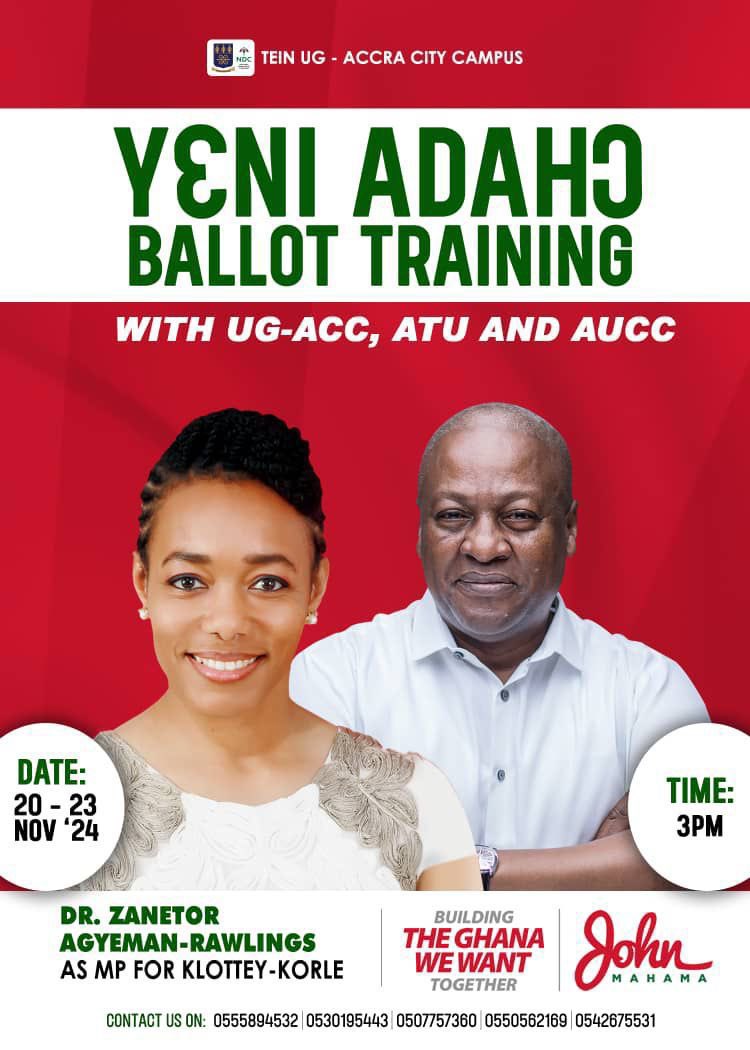 tein_ugacc's tweet photo. Campus Ballot Training
Know &amp; understand how to cast your vote the right WAY.
🇦🇪3y3 zu
🇦🇪🇦🇪🇦🇪🇦🇪🇦🇪
#teininthecity 
#Longlive NDC
#Longlive Ghana

Issued by:✍🏻
Fatimatu Mohammed 
(Communications Officer)

Signed by✍🏻:
Sonniah Boamah Owusu
(President) https://t.co/ubCtQMO24a