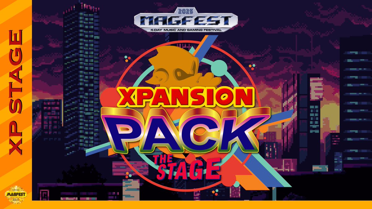 Get ready to level up!

New this year to Super MAGFest 2025 is the Xpansion Pack (XP) Stage! From the same team that brought you the Jamspace Showcases over the last few years, the Xpansion Pack Stage seeks to support budding artists in the VGM and Nerd Music community as a fully