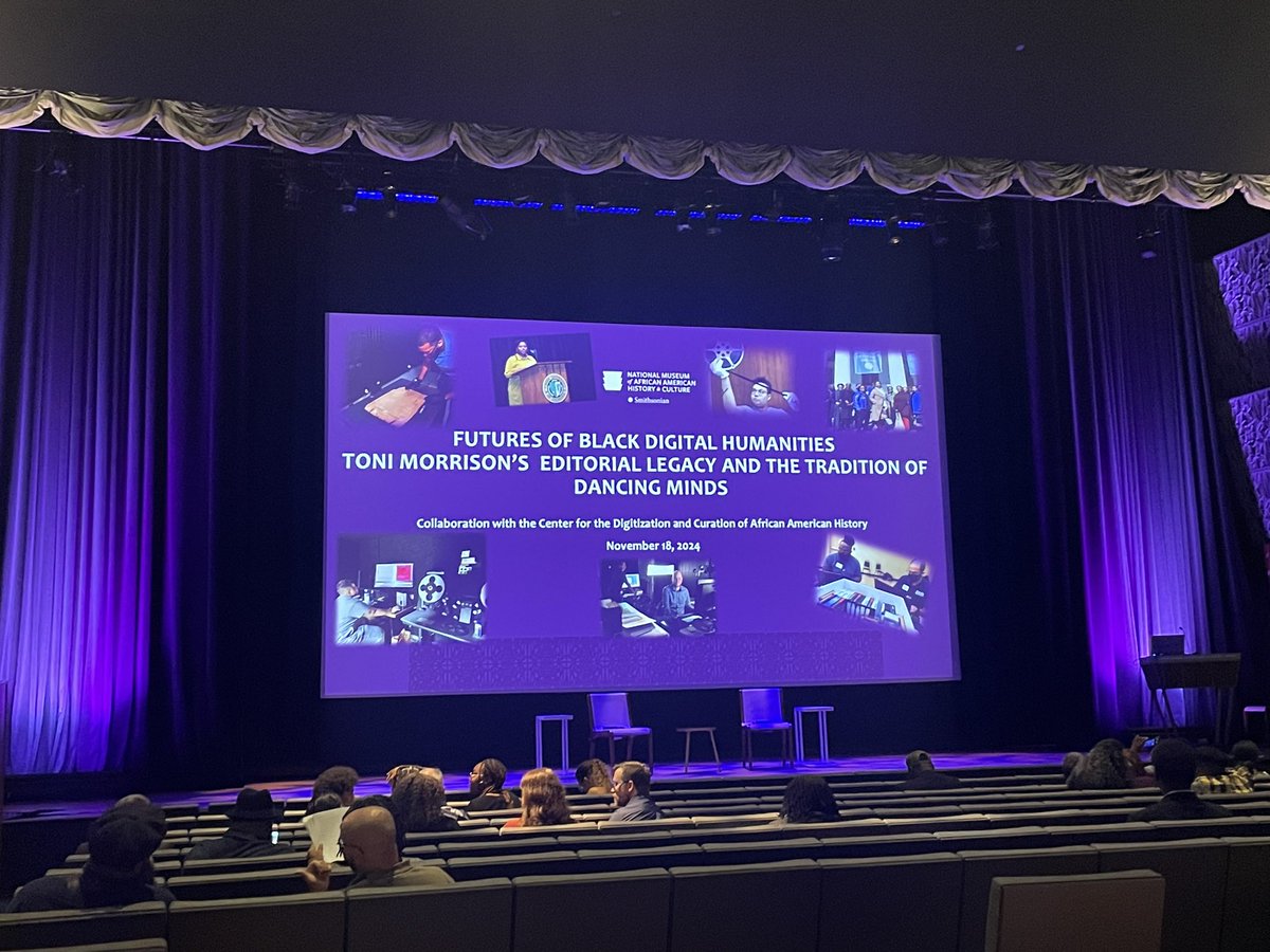 Kinohi Nishikawa (@kinohin) on Twitter photo Futures of Black Digital Humanities opening night keynote feat. Dana A. Williams, a collaboration between <a href="/NMAAHC/">Smithsonian’s NMAAHC</a>, <a href="/ProjectHBW/">History of Black Writing</a>, and Howard’s Center for Applied Data Science and Analytics. Futures of Black Digital Humanities opening night keynote feat. Dana A. Williams, a collaboration between <a href="/NMAAHC/">Smithsonian’s NMAAHC</a>, <a href="/ProjectHBW/">History of Black Writing</a>, and Howard’s Center for Applied Data Science and Analytics.
