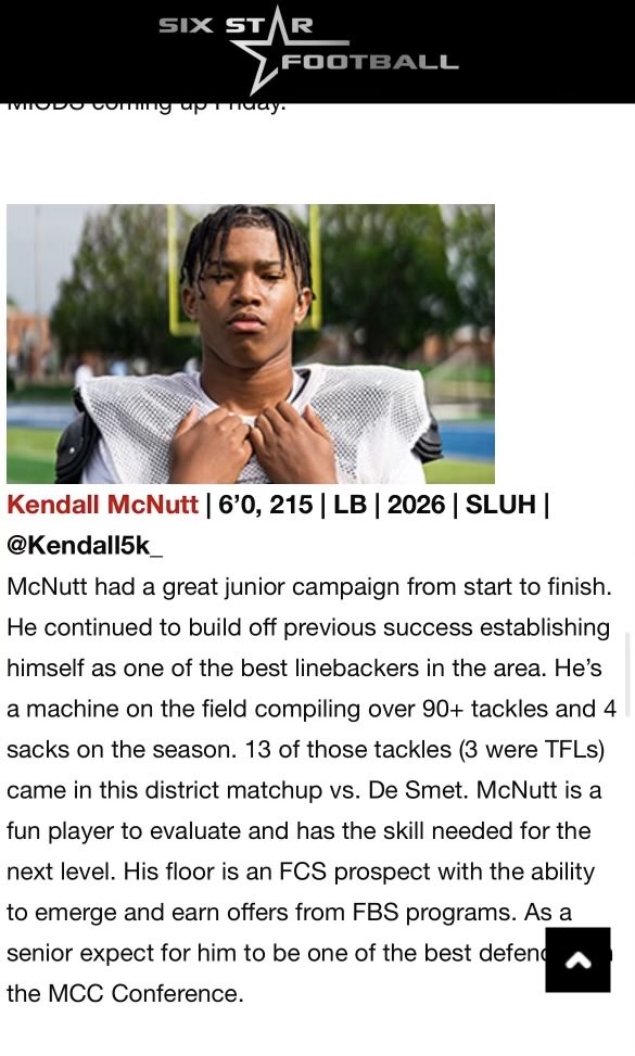 Thanks ⁦<a href="/6starfootballMO/">Six Star Football | MISSOURI</a>⁩ for the write up !!