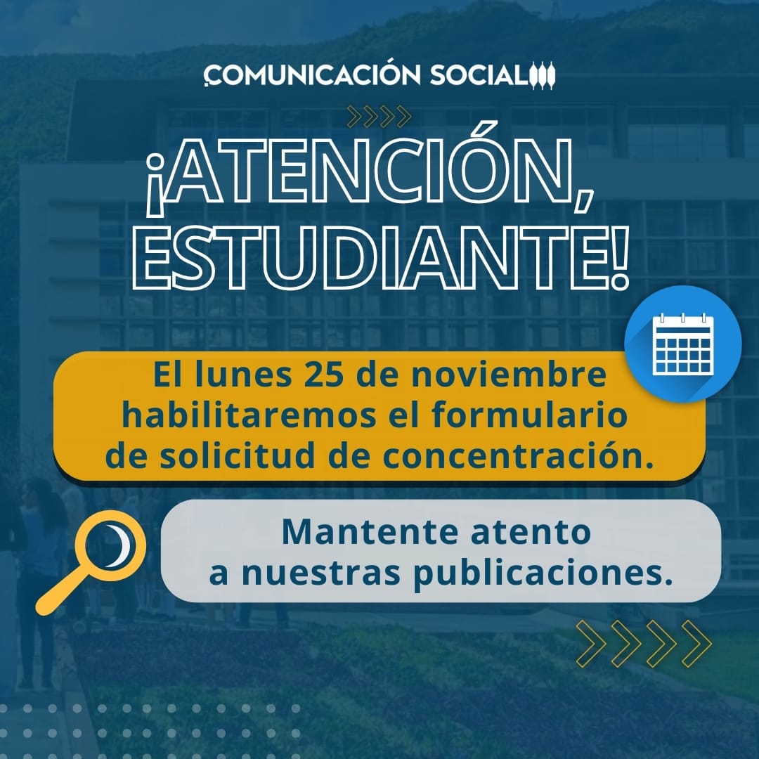 Si eres estudiante del plan 2019 y estás en 6to u 8vo semestre, ¡esta información te interesa! 🙌🏻

Activa las notificaciones, porque desde ya empezamos a darte información sobre las concentraciones entre las que deberás elegir. 🤔

¿Ya sabes cuál será tu elección? 💫