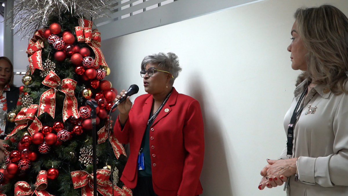 Mientras que en el área de rectificación las magistradas <a href="/Rosapdeg/">Rosa Perez</a> y <a href="/charo_fondeur/">Charo Fondeur</a>, juezas titulares dieron inicio a la época de la Navidad.