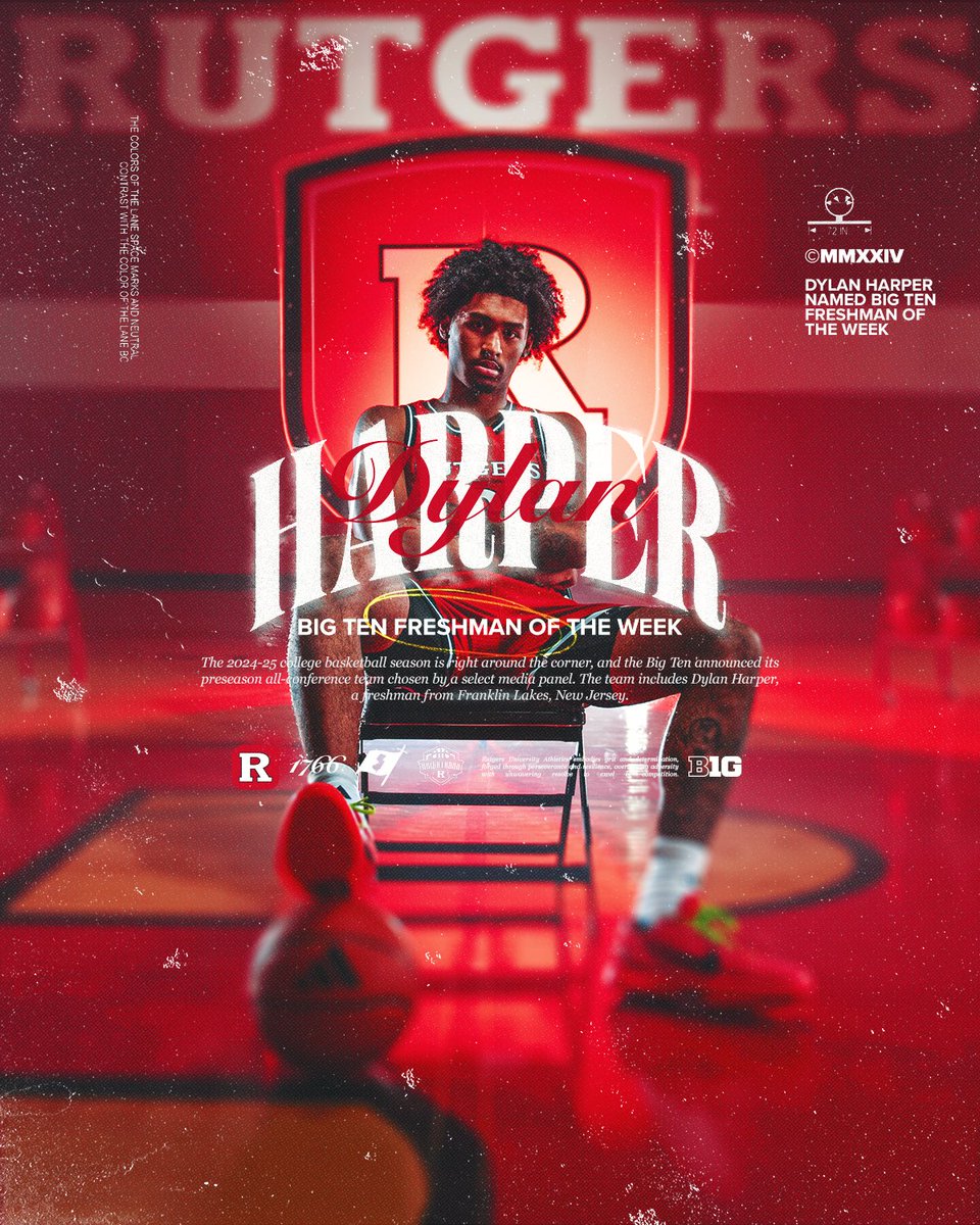 RutgersMBB's tweet photo. Big Ten Freshman of the Week, Dylan Harper. ⭐️
🔗: https://t.co/fIVL0JRlKU
#TheKnighthood🛡️⚔️ https://t.co/qG60KWCakf