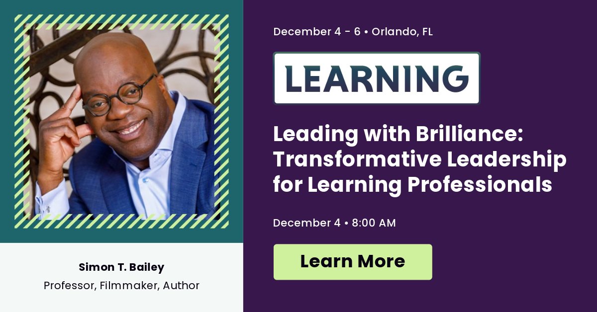 LearningGuild's tweet image. Keynotes at #Learning2024 are geared to inspire the future of your career! Join @SimonTBailey, @Platon, and @Erica_Keswin on December 4 - 6 in Orlando. Learn more about @learning2024_us&apos;s keynotes: ow.ly/tmVT50U8lOo