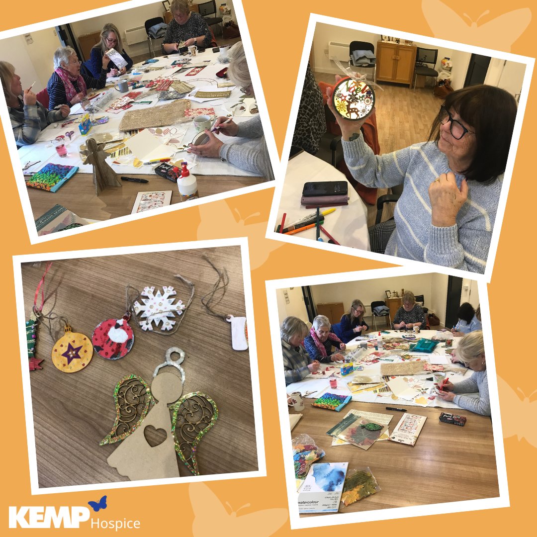KEMPHospice's tweet photo. Our lovely Day Hospice patients have been making Christmas icing decorations for their Christmas cakes in creative arts this week!

Creative art activities help to improve psychological wellbeing by giving patients a distraction from their worries &amp; illness.💙
#worcestershirehour https://t.co/EVoRSUkS9m