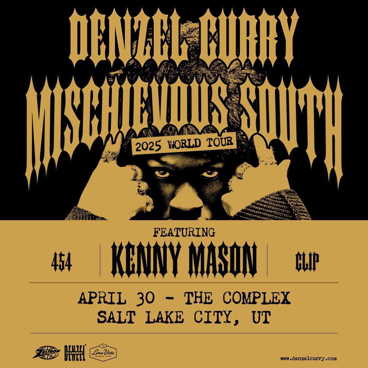 SelectSoundENT's tweet image. Just in! Denzel Curry - Mischievous South Tour with Kenny Mason hits The Complex on 4/30!