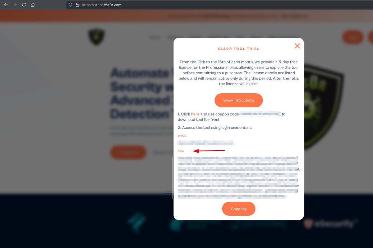 🚨 Exciting News for the Community! 🚨

I've just released a 5-Day DIAMOND PLAN License for the xss0r Tool, and guess what? You can get it absolutely FREE without entering any card details! 💎🎉

To claim your free access, simply use this coupon code: DIAMOND5DAYSFREE

Head over