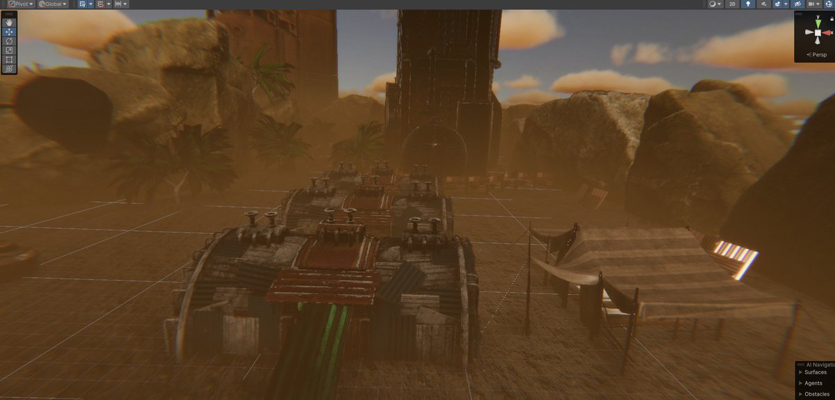 Added palm trees to my desert map, and now it feels like the lovechild of Serious Sam and Counter-Strike!?.. 🌴🔫 #GameDev #LevelDesign
#RatRaceRitual