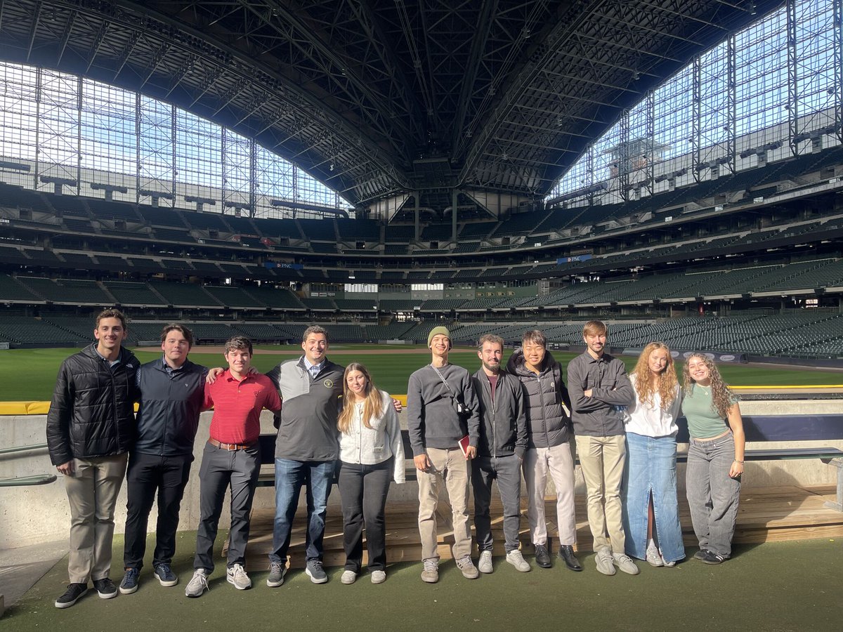 Our Sports Business students had an incredible time on their recent trip to Chicago and Milwaukee with Dr. Patrick Rishe. They visited top sports organizations, networked with industry leaders, and toured iconic stadiums. 

#WashUOlin #SportsBusiness