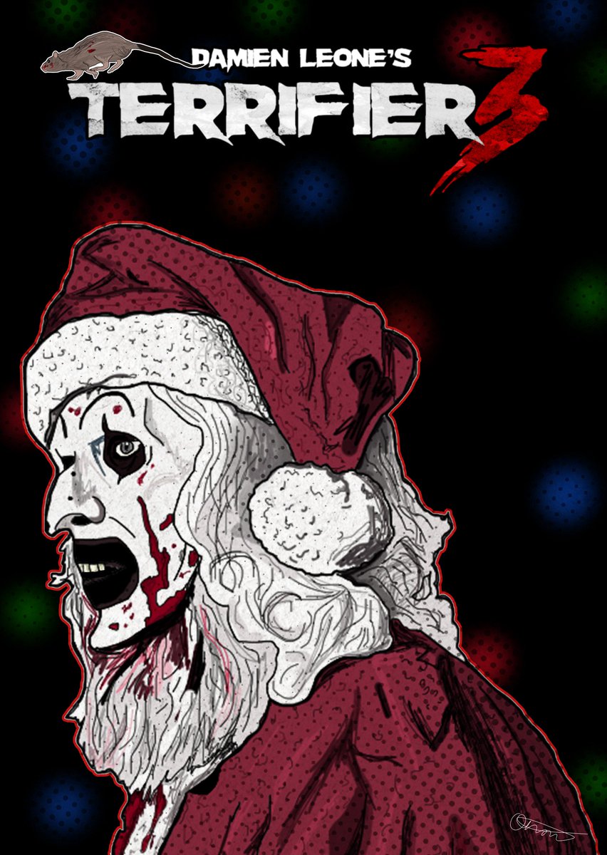 olicassso's tweet photo. terrifier 3 🎄🪓 

one of my favourite films of 2024!
@_LaurenLaVera_ @TerrifierFilm 

#comics #comicart #illustration #comicillustration #horror #terrifier3 #terrifier #terrifierart #siennashaw #arttheclown #drawing #digitaldrawing https://t.co/2WsCx6tOxu