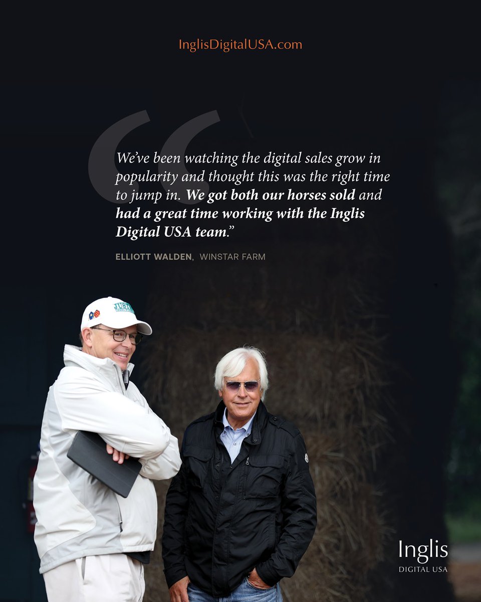 The right time is now!

The future of Thoroughbred Sales is digital, the platform is inglisdigitalusa.com 🌎 💻