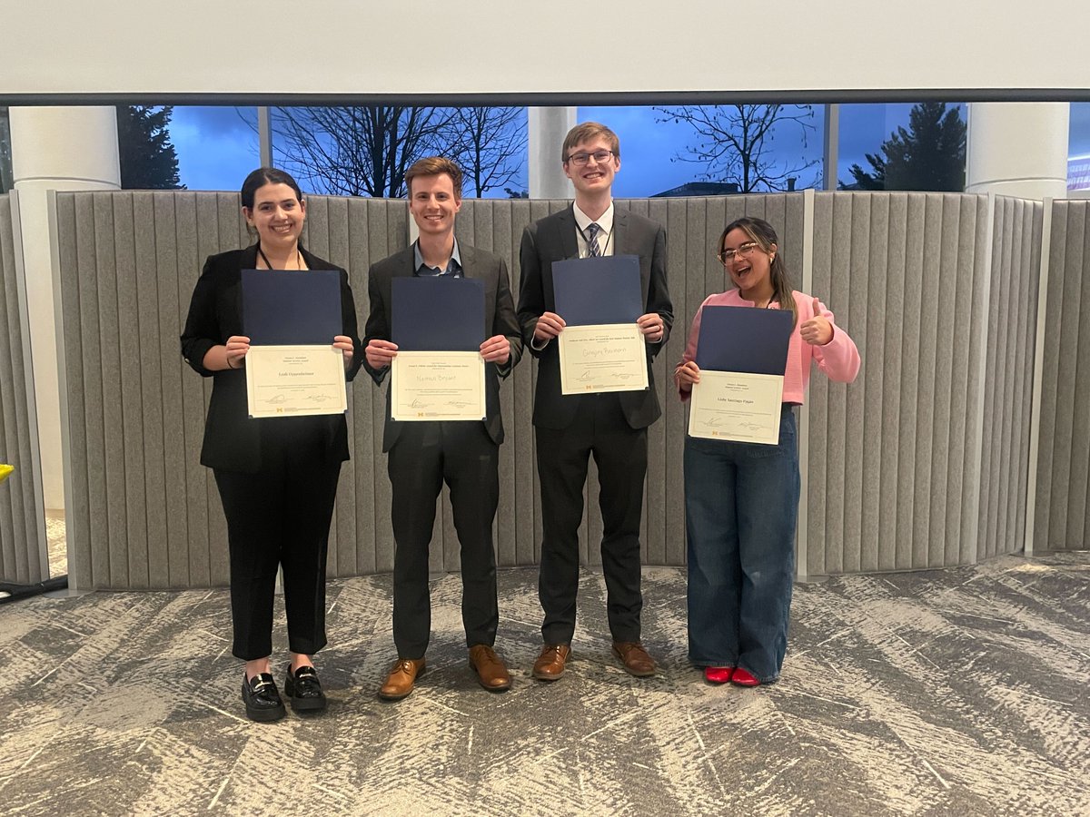 Jovan Kamcev (@jovankamcev) on Twitter photo Clean sweep by the Kamcev Lab at the 2024 Macro Symposium! Greg won 1st place in the oral presentation category, Nathan won 1st place in the poster category, and Leah and Lisby were recognized for their service to the Macro program. Way to represent our lab! 🎉🎉 <a href="/UMichChE/">Michigan Chemical Engineering</a> Clean sweep by the Kamcev Lab at the 2024 Macro Symposium! Greg won 1st place in the oral presentation category, Nathan won 1st place in the poster category, and Leah and Lisby were recognized for their service to the Macro program. Way to represent our lab! 🎉🎉 <a href="/UMichChE/">Michigan Chemical Engineering</a>