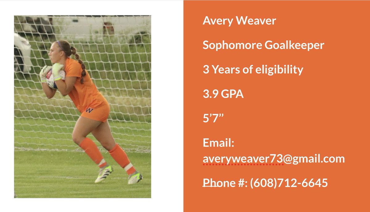 averywavery15's tweet photo. Check out: Avery Weaver 5’7” Goalkeeper Game/ Training Film 
https://t.co/wCPVs8LmZT https://t.co/nFFAaCJxBv