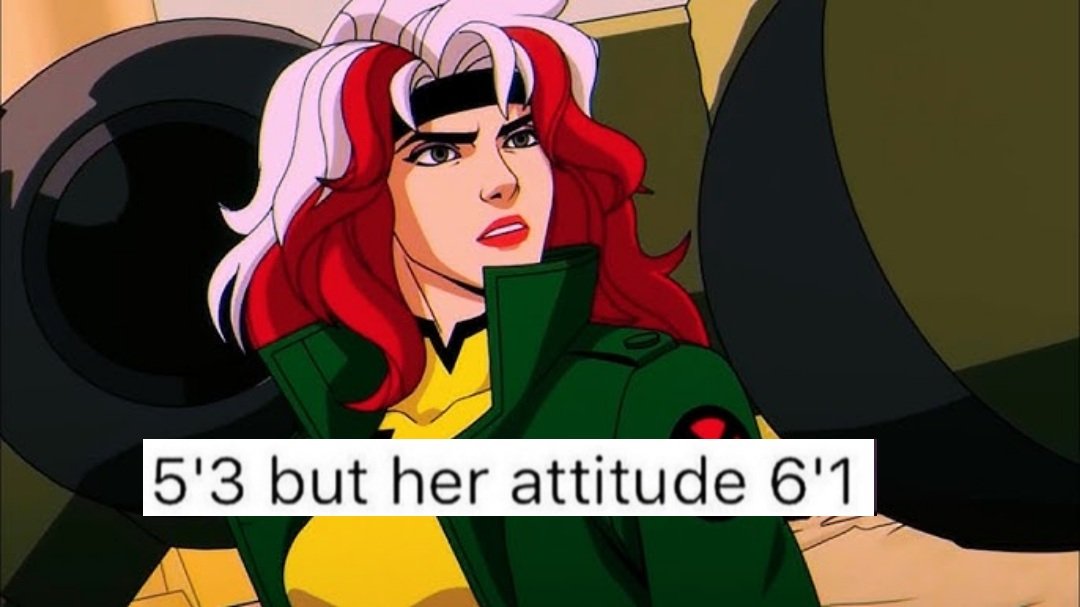 PunkerDuckie's tweet photo. I KNOW SHE'S TALLER JUST GO WITH IT 

#roguexmen #xmen #annamarielebeau #comicgambit #rogue #xmen97 #xmen #xmencomics #xmentas97 #justiceforgambit #xmenmemes #xmenmeme #xmentas #xmentheanimatedseries https://t.co/kzbP66DODd
