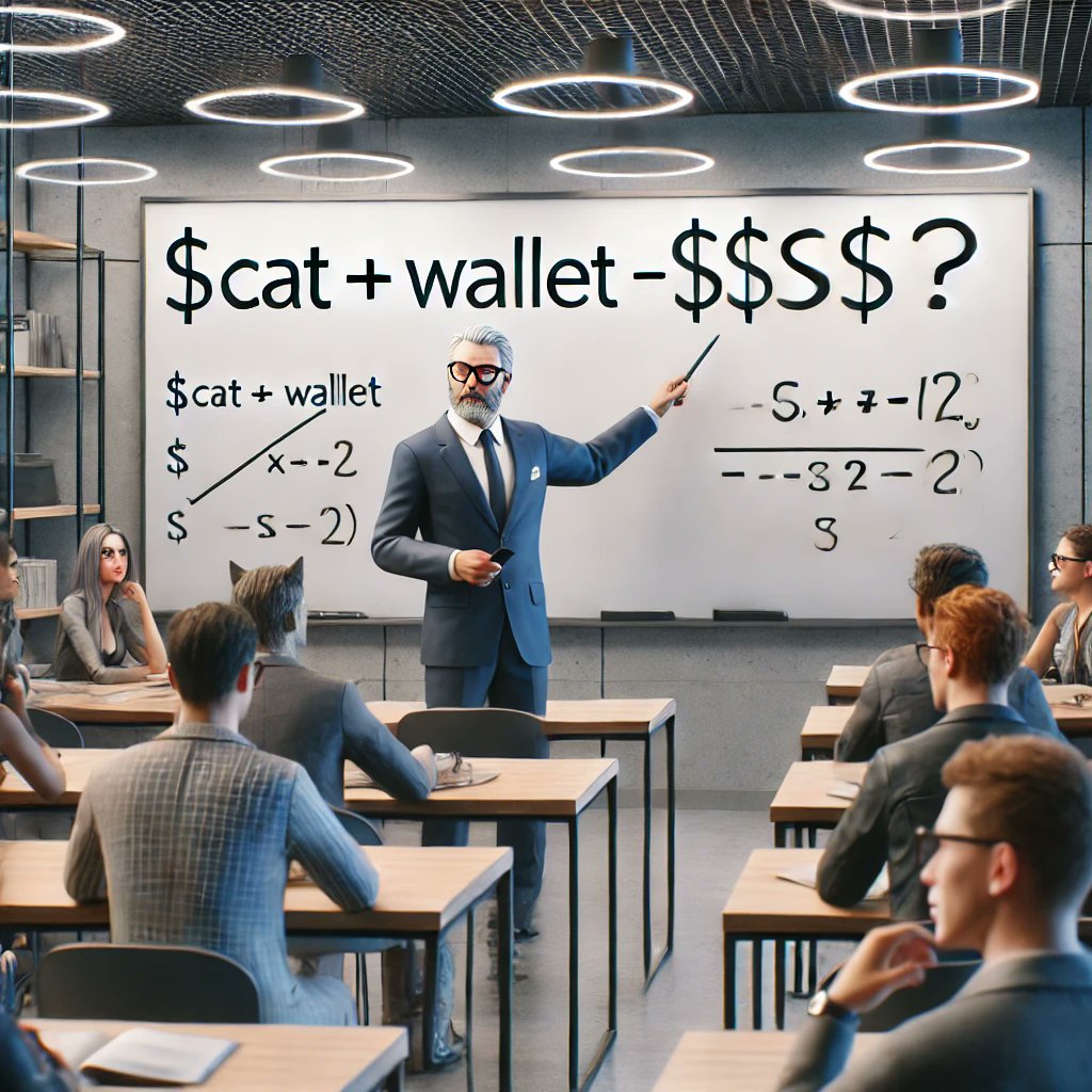 SchrCoin's tweet photo. How to explain $CAT to your friends: ‘Imagine you’re both rich and broke at the same time.’ https://t.co/tFxnSJgF3k