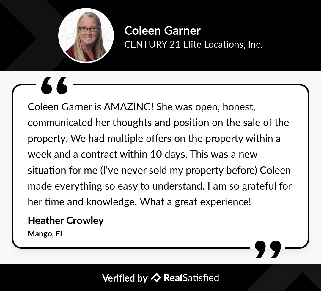 ColeenGarner's tweet photo. I’m moved by the kindness of my clients.  Thank you. https://t.co/1QzIriz7CR via @realsatisfied https://t.co/2QH19Or9oN