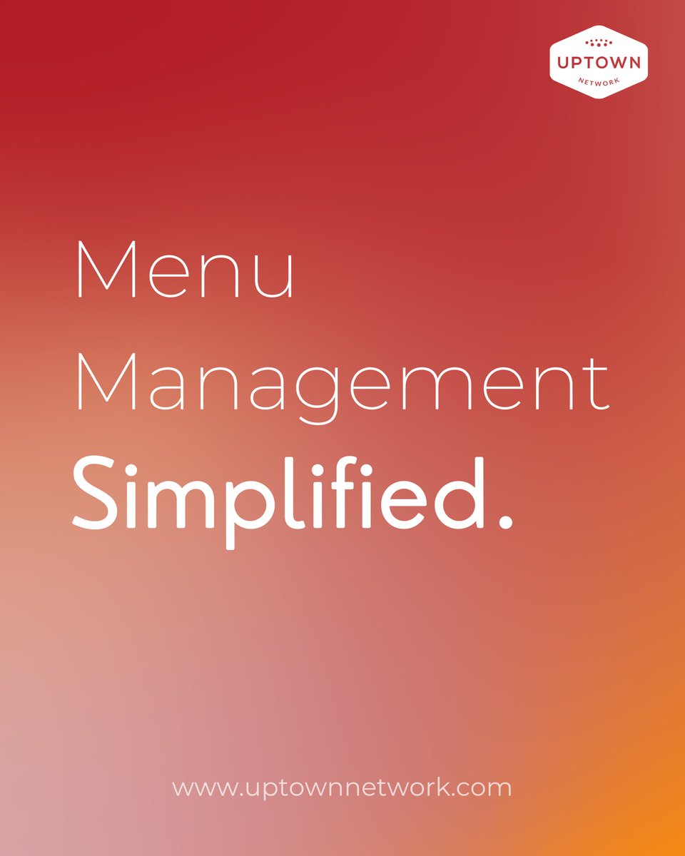 Whether you’re a multi-unit #hospitality group or an independent restaurant, digital menus simplify menu management and make it easy to stay flexible through supply chain and food cost fluctuations. Learn more here: uptownnetwork.com