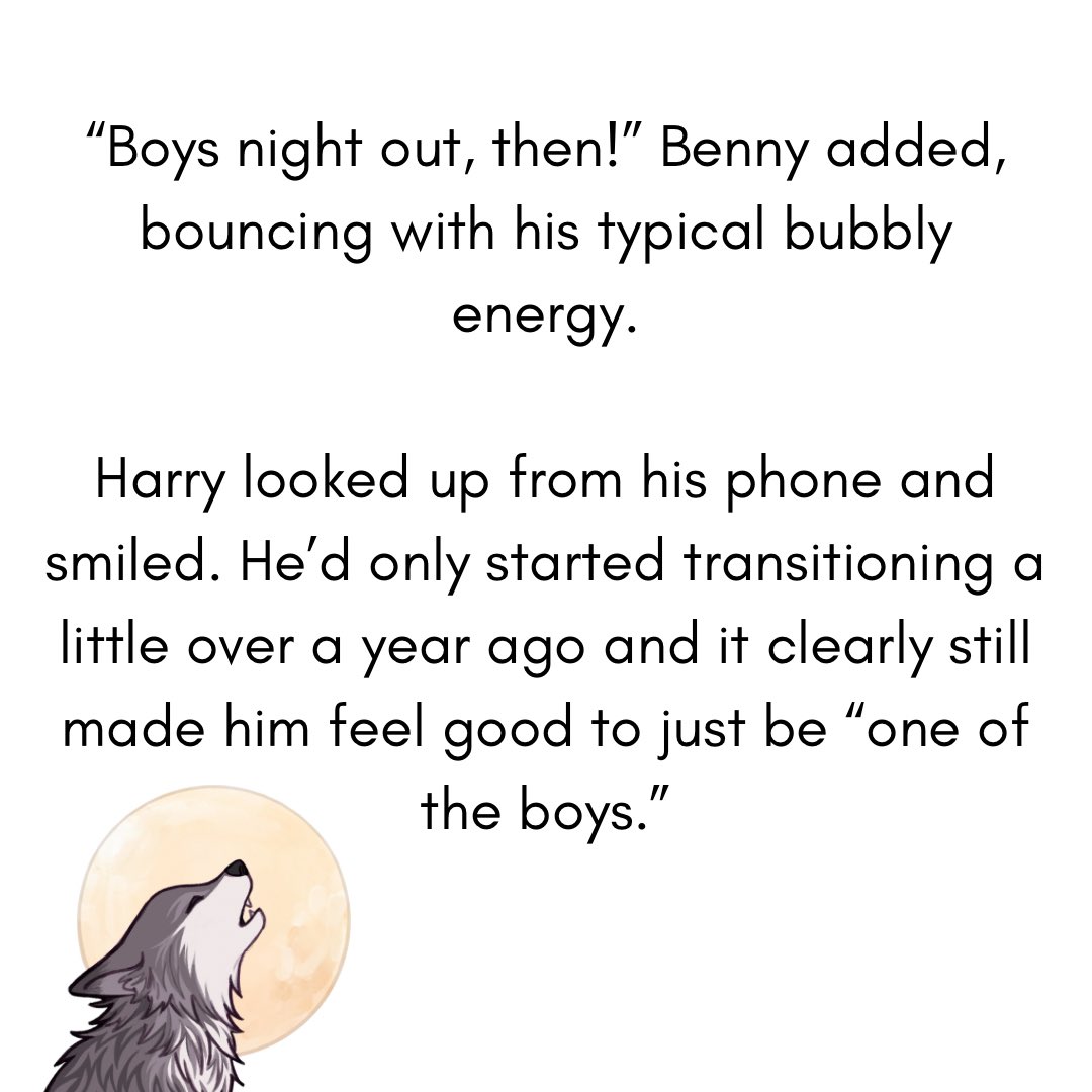 Mel_E_Lemon's tweet photo. Harry is a trans member of the Pitch Mountain Pack and quickly became one of the boys. You’ll see quite a bit of him in Emerald Moon since he functions as an older brother for Jo. (There’s also going to be a trans love interest in a future book, but that’s all a secret for now.) https://t.co/MxfT9mjMTU