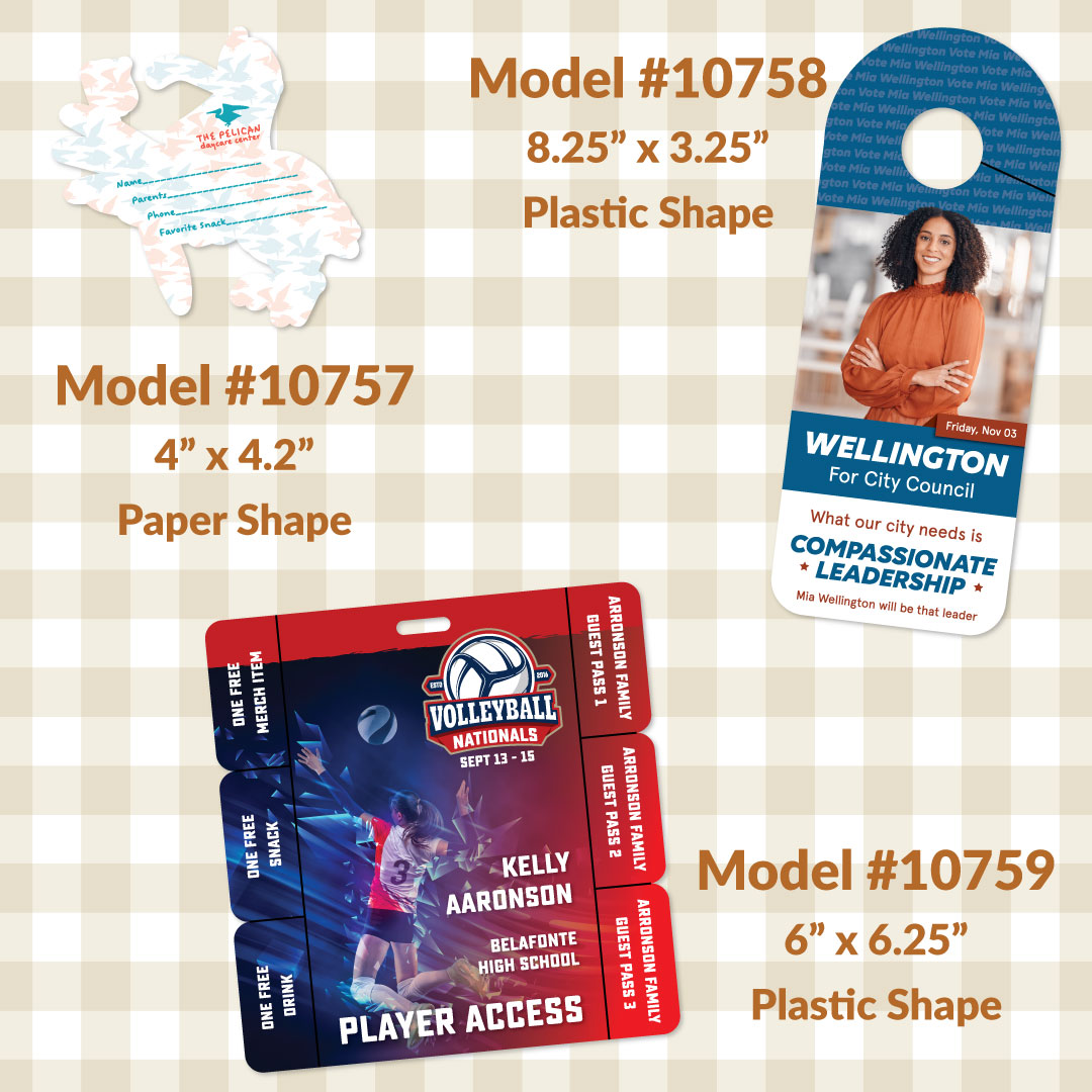 We're launching three new dies to elevate your projects:

Model #10758: Great for community engagement.
Model #10757: Perfect for culinary and coastal themes.
Model #10759: Ideal for sports events and school spirit.

Contact us to explore these designs or discuss custom options.