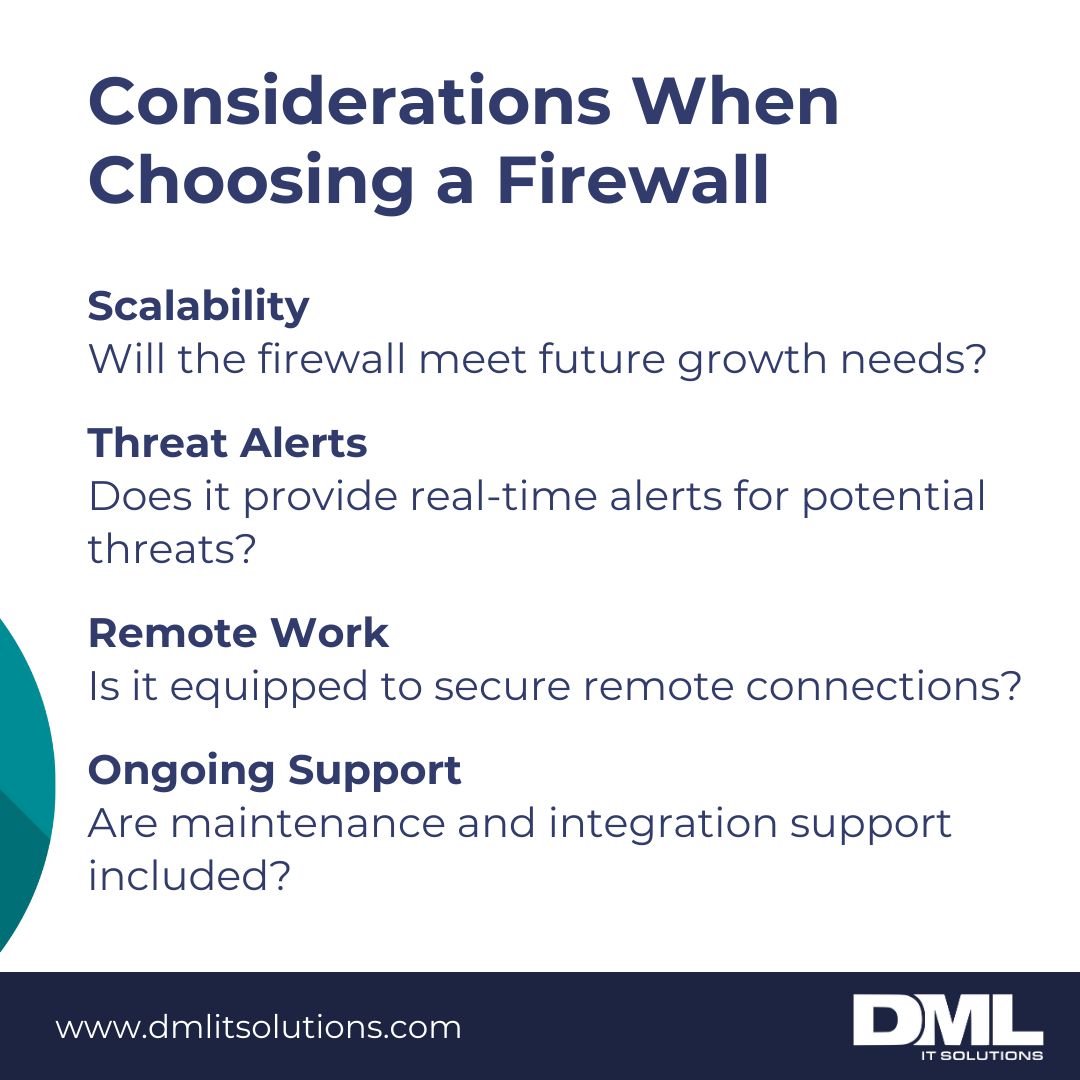 DMLITSolutions's tweet image. Firewalls are vital for network security, managing access, detecting threats, and preventing breaches. Protecting data and ensuring a secure network is crucial for businesses. Learn more: insights.dmlitsolutions.com/risk-assessment