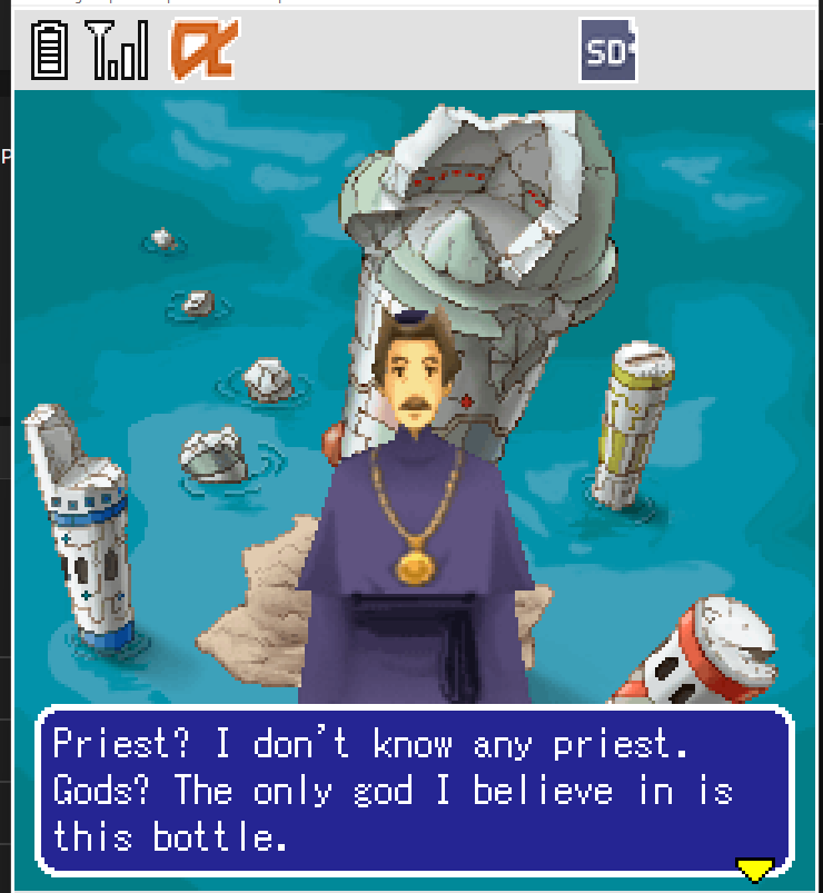 RockmanCosmo's tweet photo. Capcom really decided to put their most unhinged dialogue in a Mega Man Legends keitai spinoff... you can't make this up! https://t.co/GINv4QIglu