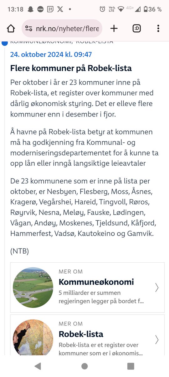SOppgulp's tweet photo. @albusgalea @Lykten_no @KSteigen @Hoyre Ingen logisk link? Det er veldig logisk. Det er 23 nye kommuner på ROBEK lista. Kommuner må legge ned skoler, si opp lærere, sykepleiere osv. Det må kuttes 8 mill i skolen i kommunen. Det tilsvarer en stilling på nærskolen, som allerede ligger langt ned på lista: forbruk pr barn https://t.co/kSnItRKNOr