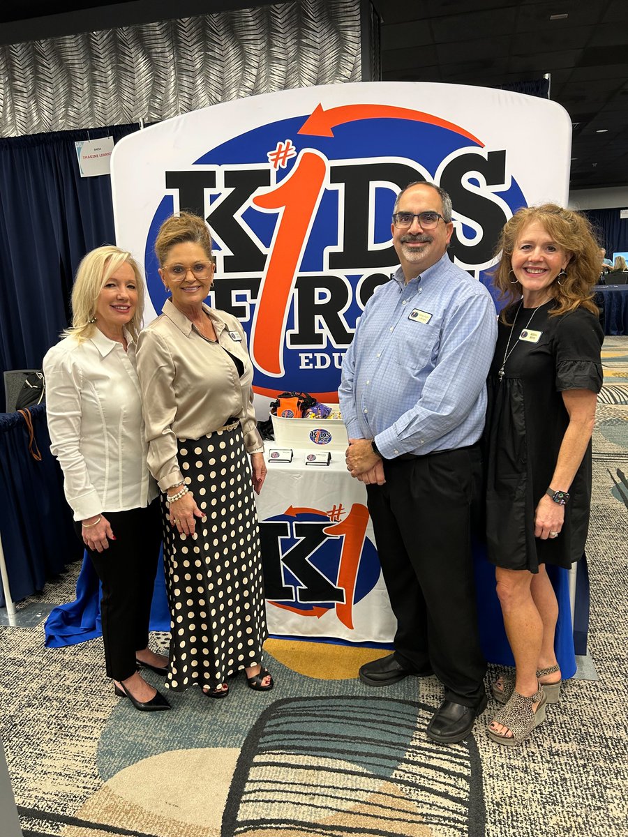 K1Education's tweet photo. #KidsFirst Alabama team of Lisa Comer, Renee Carter, Reeda Betts, and Shannon Uptain are happy to be at the AAESA conference this week. We invite our Alabama Elementary Administrators to come visit us! #KidsFirstAlways #AAESA๐งก๐ https://t.co/LHDgDEe43S